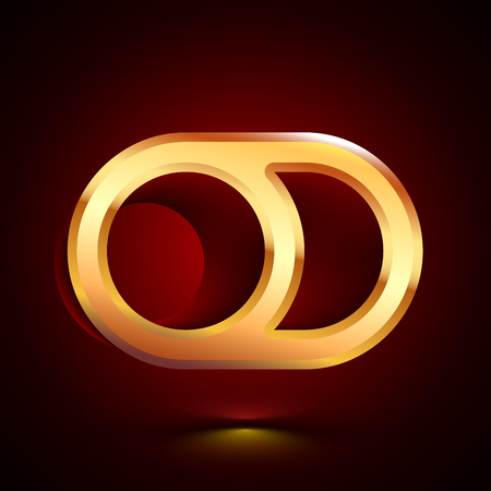 3D stylized Toggle Off icon. Glossy golden vector icon. Isolated volumetric symbol illustration on dark background with shadow.のイラスト素材