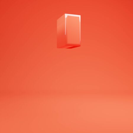 Living Coral quote symbol. 3D rendered glossy coral alphabet type for poster, banner, advertisement, decoration.の写真素材