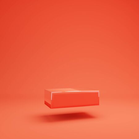 Living Coral dash symbol. 3D rendered glossy coral alphabet type for poster, banner, advertisement, decoration.の写真素材