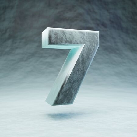 Micro number 7. 3D rendered microscopic font. Best for medications advertising, virus control and...