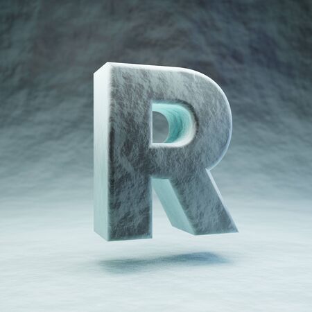 Micro letter R uppercase. 3D rendered microscopic font. Best for medications advertising, virus control and various diseases prints.の写真素材