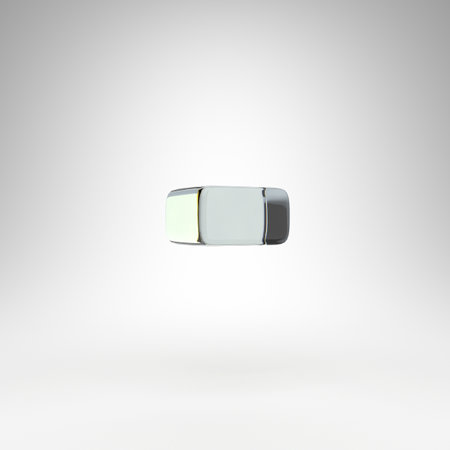 Minus symbol on white background. Camera lens transparent glass 3D rendered sign with dispersion.の写真素材