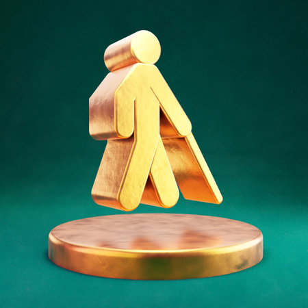 Blind icon. Fortuna Gold Blind symbol with Tidewater Green background. Social Media Icon.の写真素材