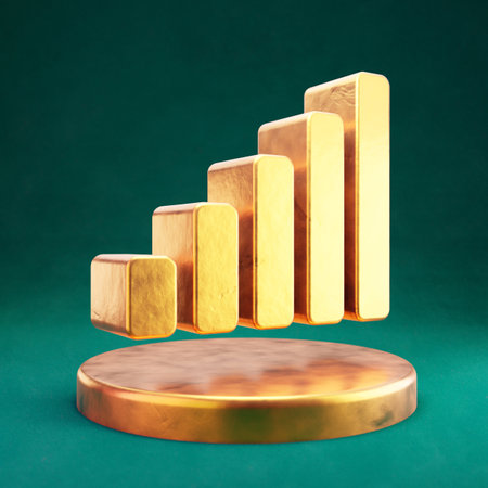 Signal icon. Fortuna Gold Signal symbol with Tidewater Green background. Social Media Icon.の写真素材