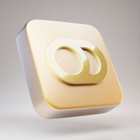 Toggle Off icon. Golden Toggle Off symbol on matte gold plate. 3D rendered Social Media Icon.の写真素材