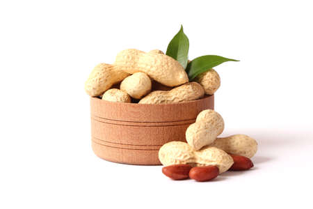 peanuts on a light background close-up