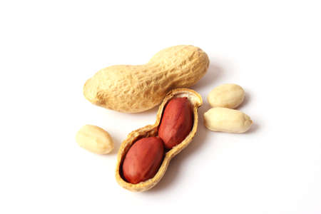 peanuts on a light background close-up