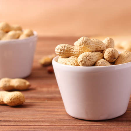 peanuts on a light background close-up