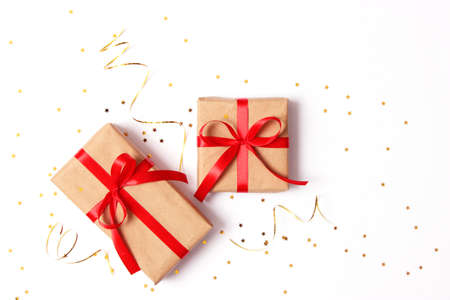 Christmas background in the style of minimalism on a light backgroundの写真素材