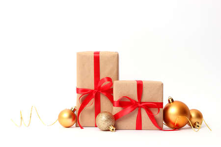 Christmas background in the style of minimalism on a light backgroundの写真素材
