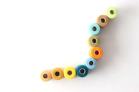 Threads for sewing and needlework close-up. Sewing accessories