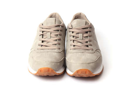 mens sneakers isolated on white. mens footwear.の写真素材