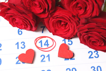 Valentines day background in minimalism style. Hearts,の写真素材