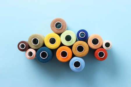 Threads for sewing and needlework close-up. Sewing accessories