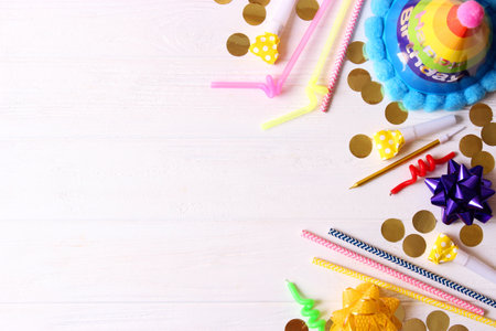 Background for the holiday, party or birthday on a colored background
