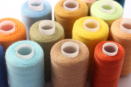 Threads for sewing and needlework close-up. Sewing accessories