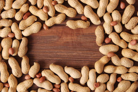 peanuts on a light background close-up