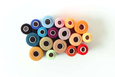 sewing threads on a white background, set