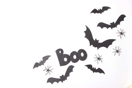 Halloween holiday background top view. Place for textの写真素材