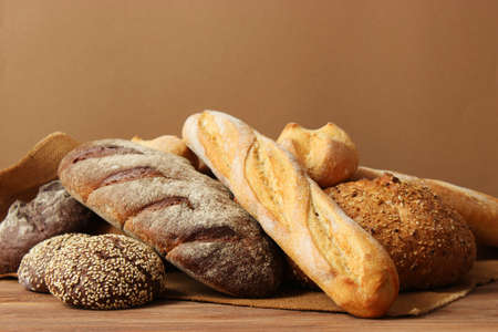freshly baked bread on the table.
