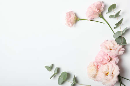 flowers and gifts on the table. March 8 concept, mothers day, womens dayの写真素材