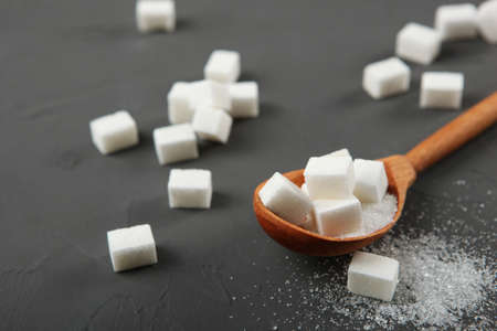 white sugar on the tableの写真素材