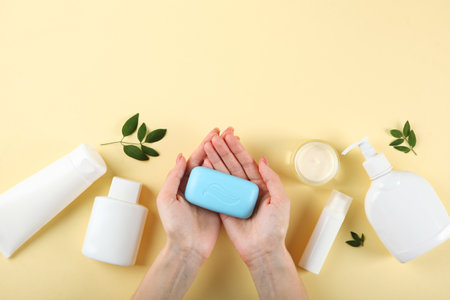 soap for hand washing, hygiene and cleanliness of handsの写真素材