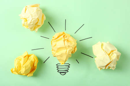 creative concept idea, a new idea.の写真素材