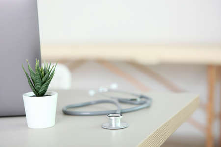 doctors office with couch and work table. Doctors workplaceの写真素材