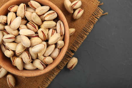 pistachios close-up on the table