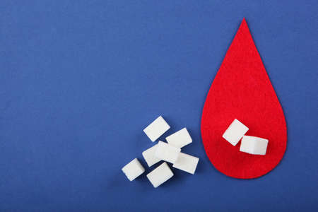 Diabetes mellitus concept. Minimalism, top view, place for text.の写真素材
