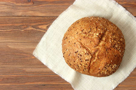 freshly baked bread on the table.