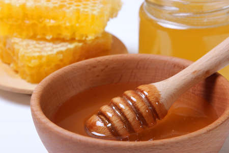 Fresh honey on the table.の写真素材