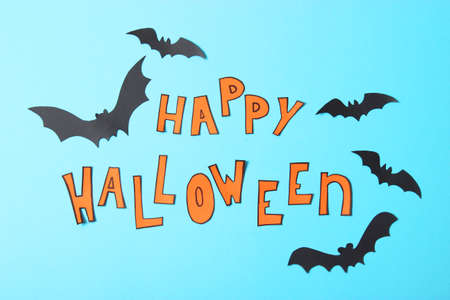 Halloween holiday background top view. Place for textの写真素材