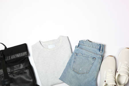set of fashionable mens clothing and accessories