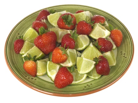 Strawberries with Limesの写真素材