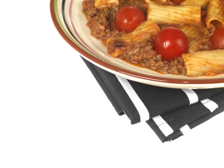 Beef and Chianti Rigatoni Pastaの写真素材