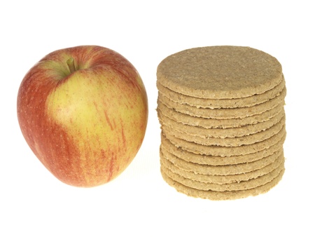 Apple with Oakcake Biscuitsの写真素材