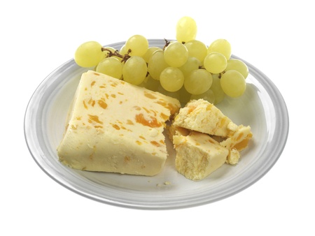 Green Grapes with Cheeseの写真素材
