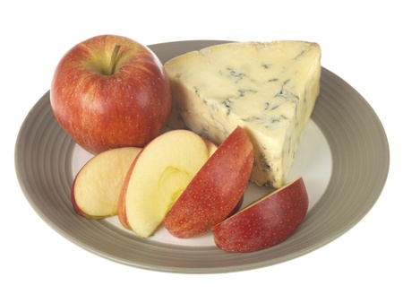 Blue Cheese with Appleの写真素材