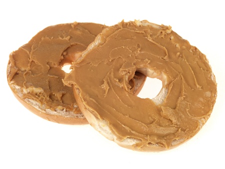 Bagel with Peanut Butterの写真素材