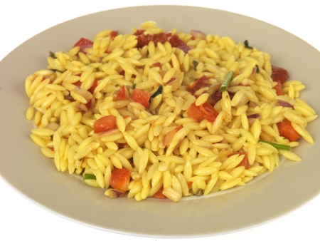 Orzo Pasta and Roasted Tomatoesの写真素材