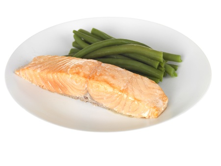 Salmon Fillet with Vegetablesの写真素材