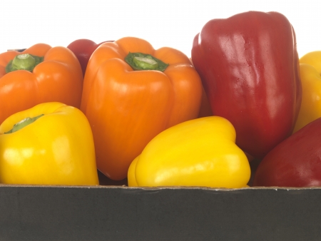 Box of Mixed Peppersの写真素材