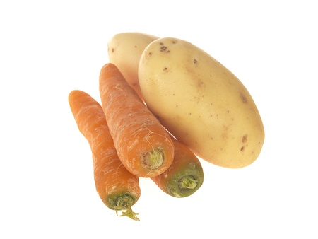 Potatoes and Carrotsの写真素材