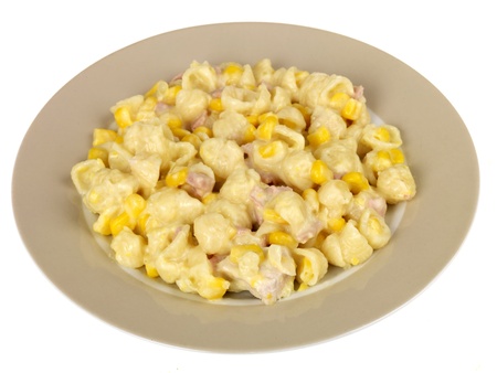 Ham and Sweetcorn Pastaの写真素材