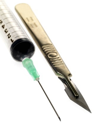 Surgical Tools Scalpel and Needleの写真素材