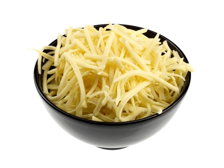 Bowl of Grated Cheeseの写真素材