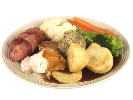 Roast Chicken Dinnerの写真素材