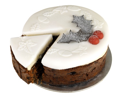Iced Christmas Cakeの写真素材